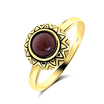 Gold Sand Stone Silver Rings NSR-2376